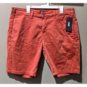 Mavi Simon Coral Red Marsala Twill Chino Shorts 9.5" Inseam -- Men's 40 Waist